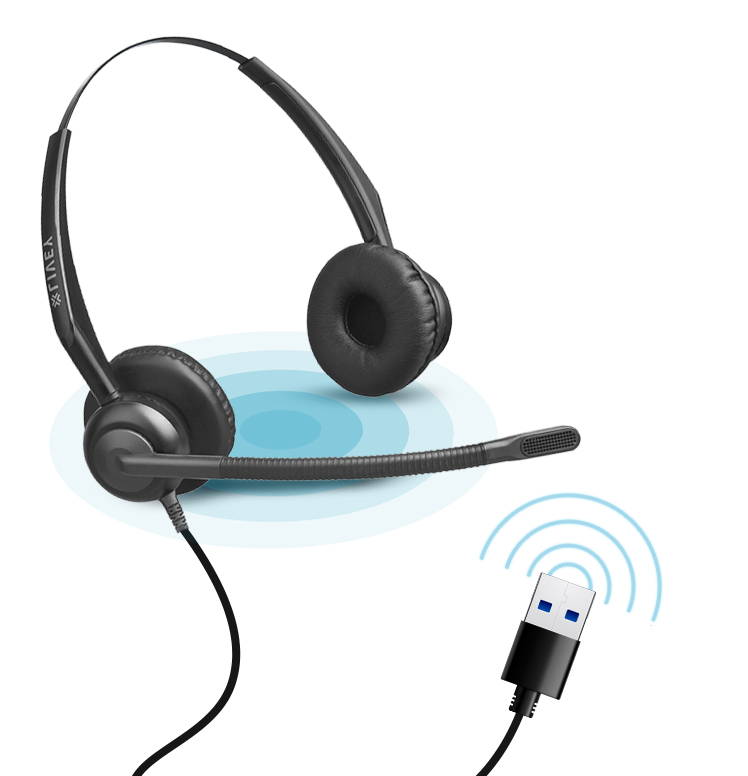 LIVEY Savvy 303 wired headset with USB port