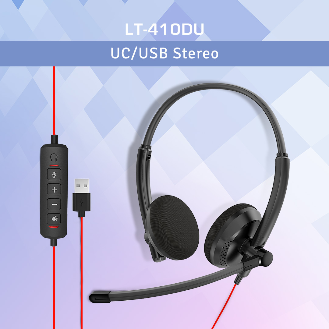 LIVEY 410DU, UC/USB Stereo wired headset