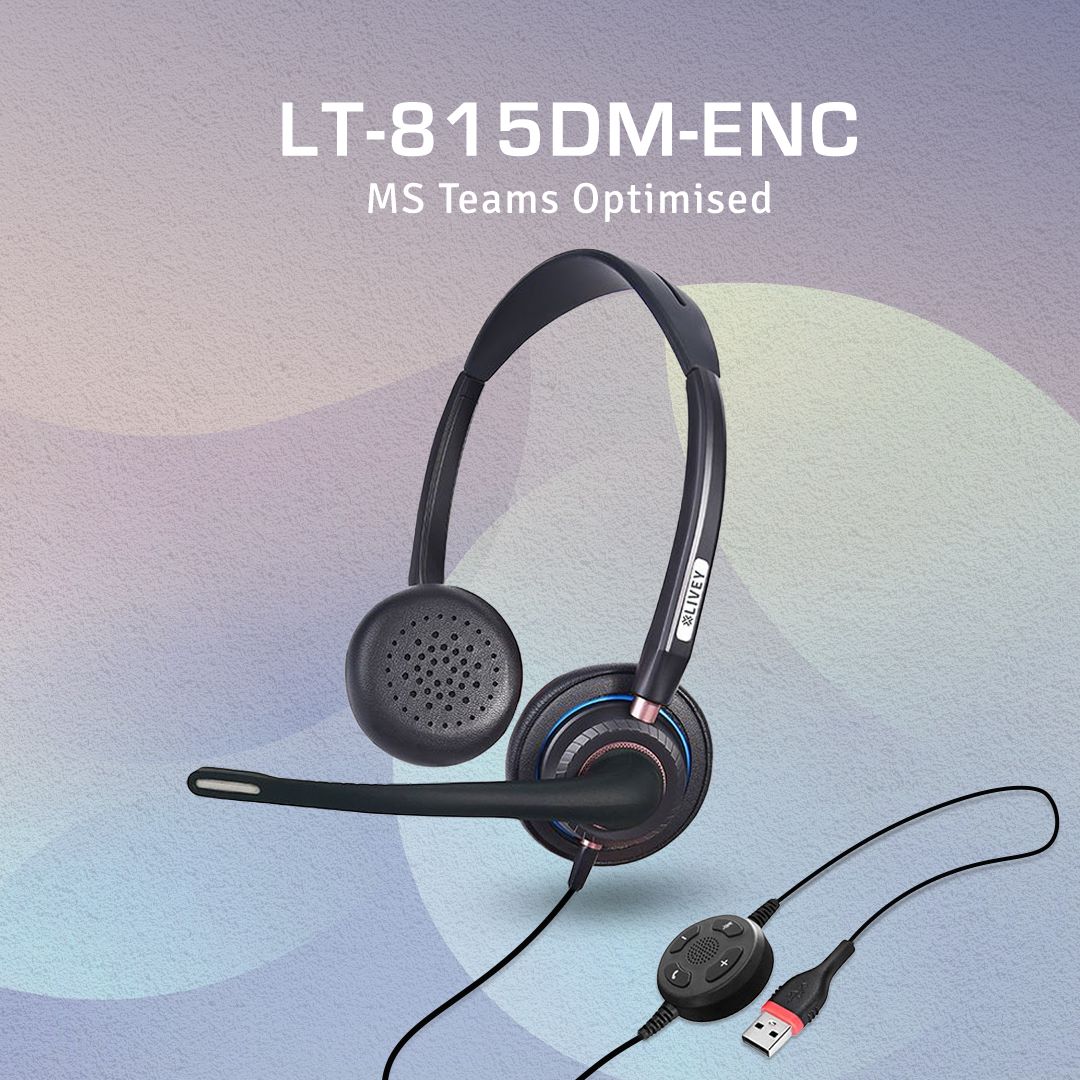 LIVEY 815DM-ENC wired headset, MS Teams optimized
