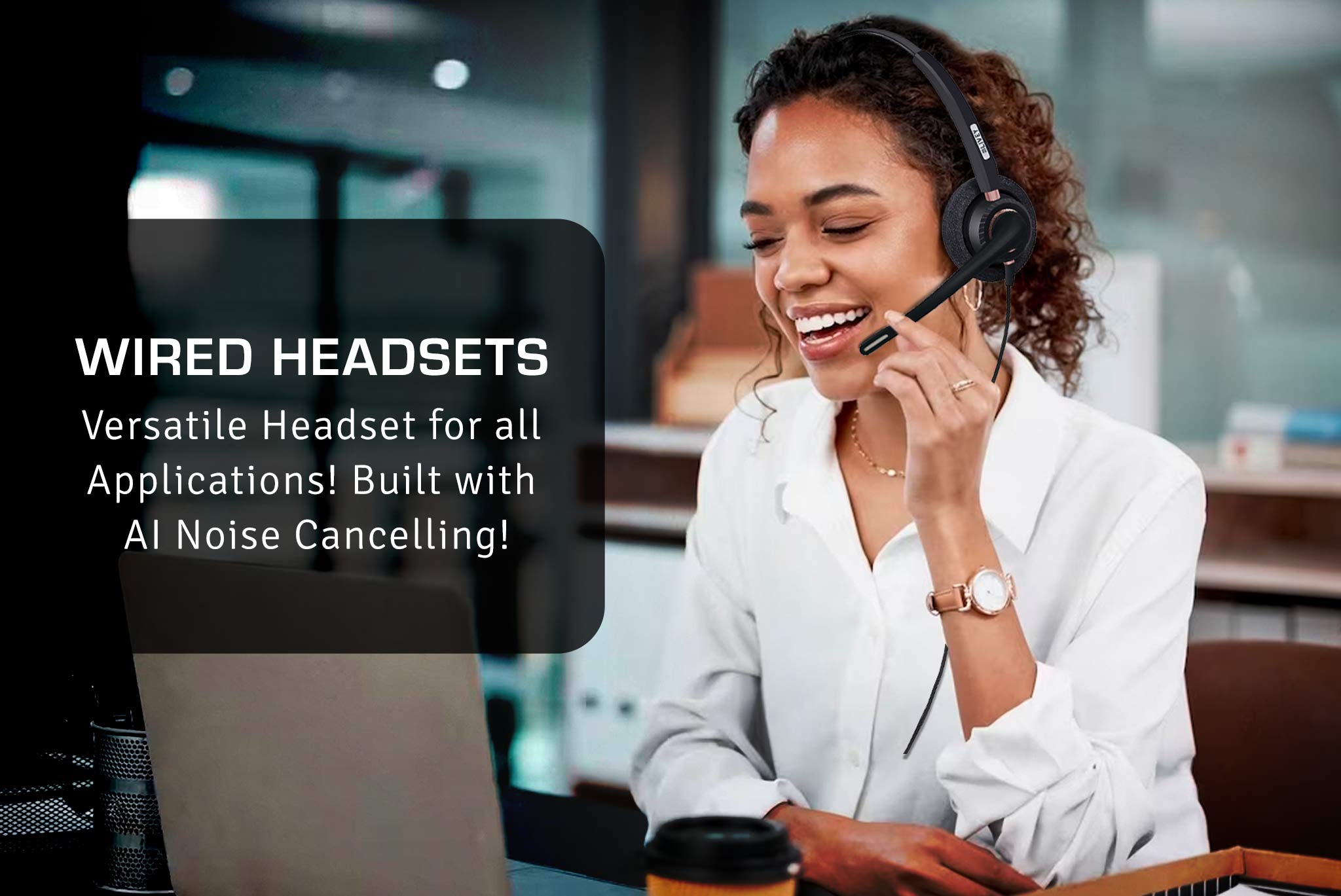 LIVEY Wired Noise Cancelling Headsets