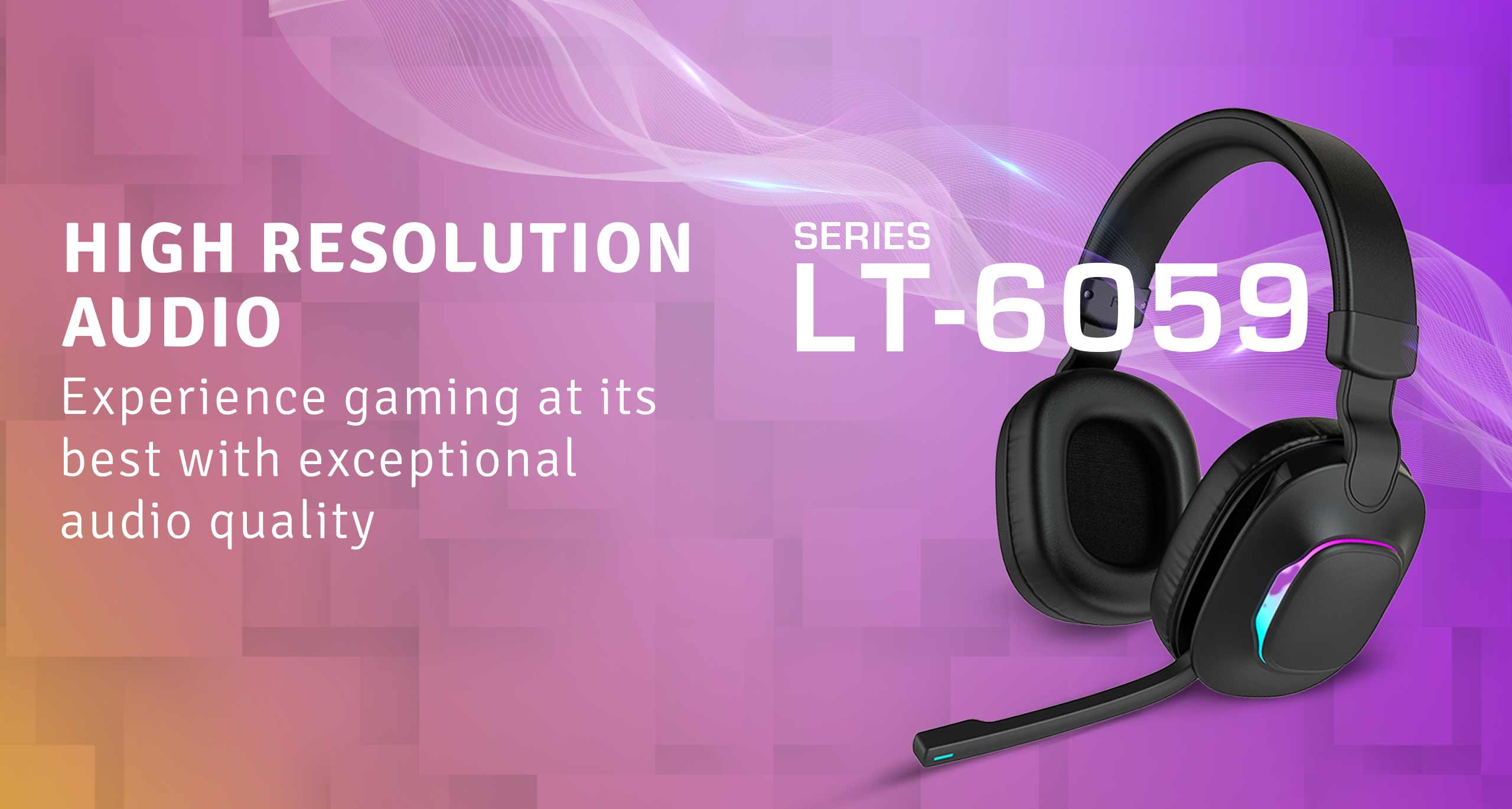 LIVEY LT-6059 Series gaming headset with High resolution audio