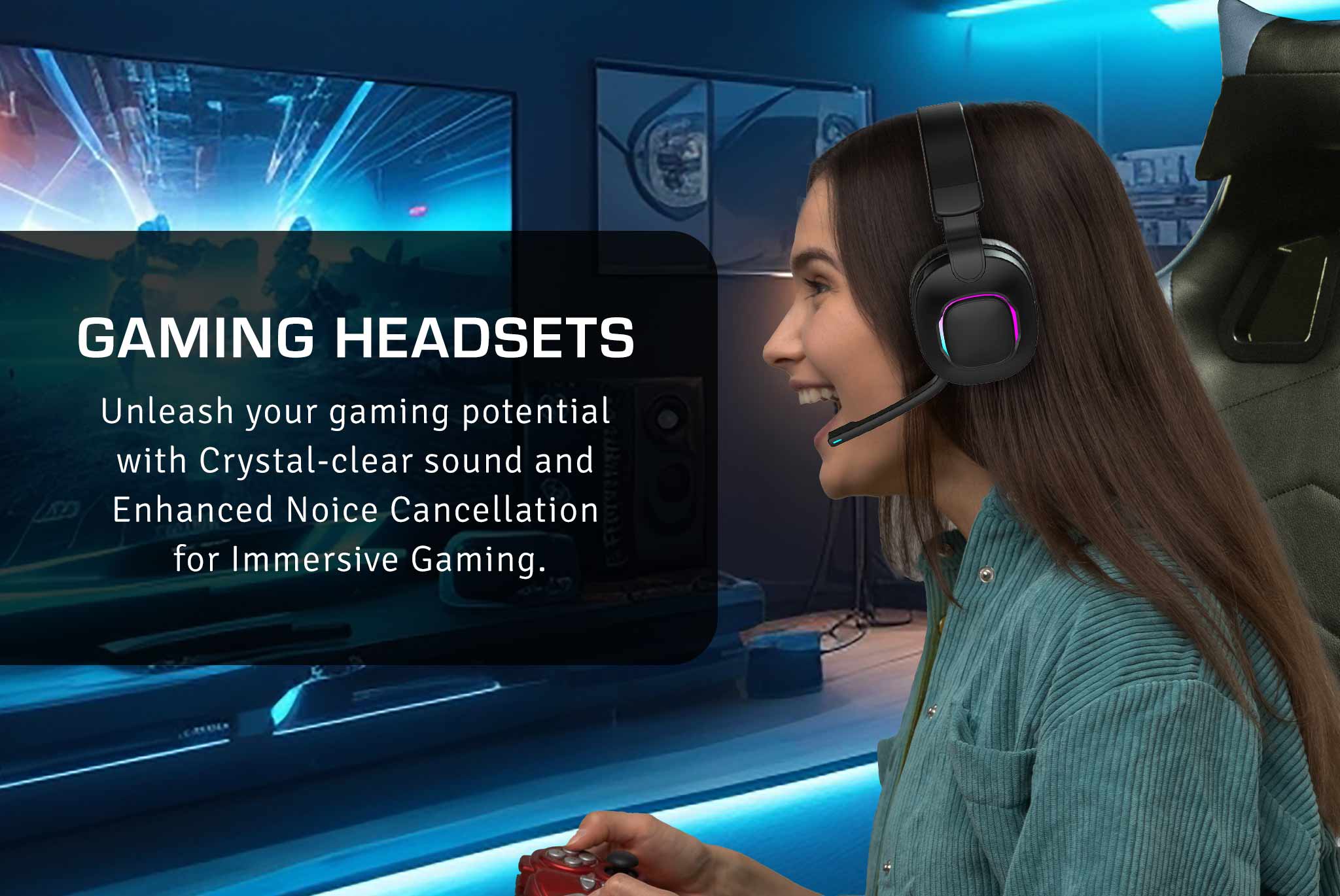 LIVEY gaming headsets with AI-driven noise cancellation