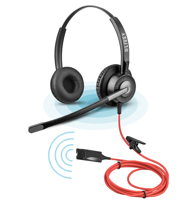 LIVEY 311 wired series headset with QD Port