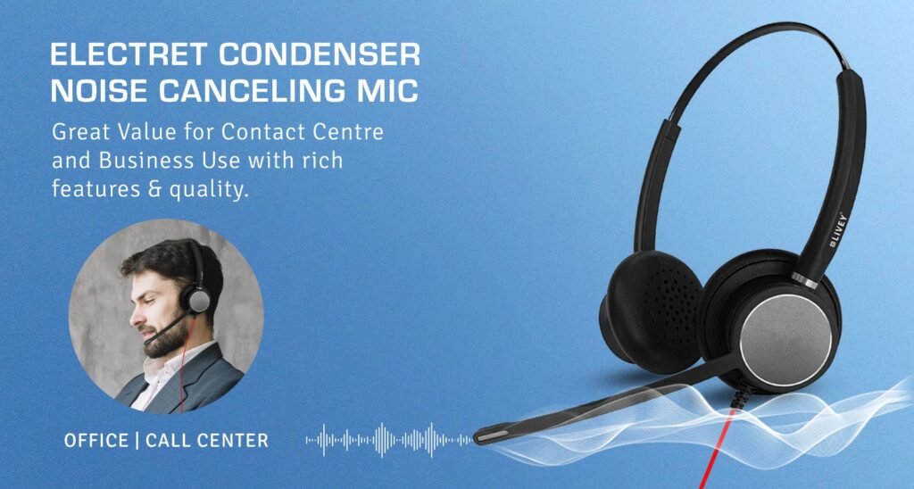 Office, Call Center LIVEY Stellar 510 Series noise cancelling headset with mic