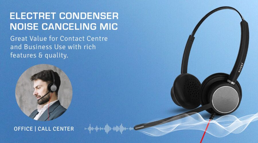 Office, Call Center LIVEY Stellar 510 Series noise cancelling headset with mic