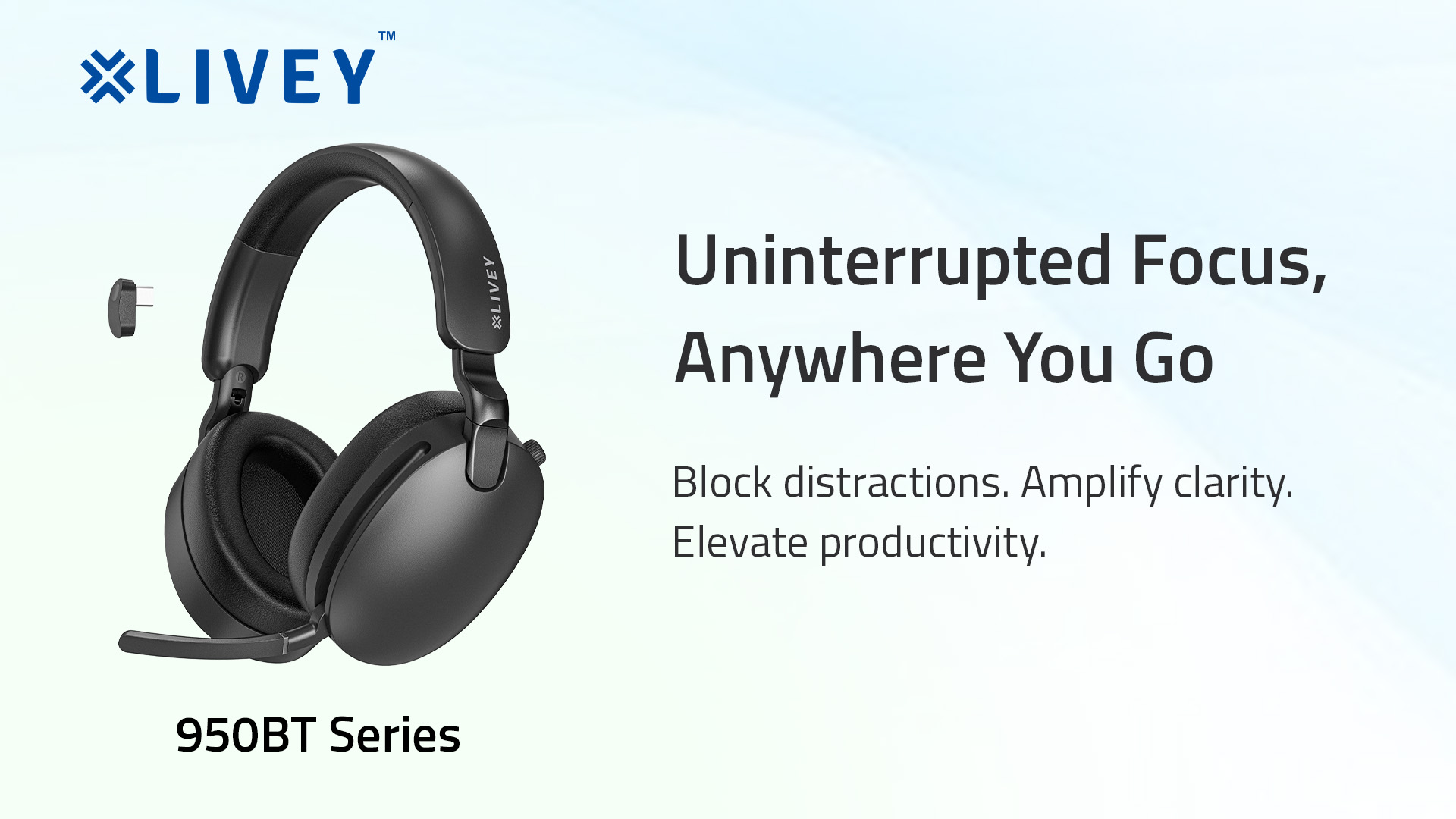 LIVEY 950BT Headset — The Ultimate Wireless Audio Solution for Professionals