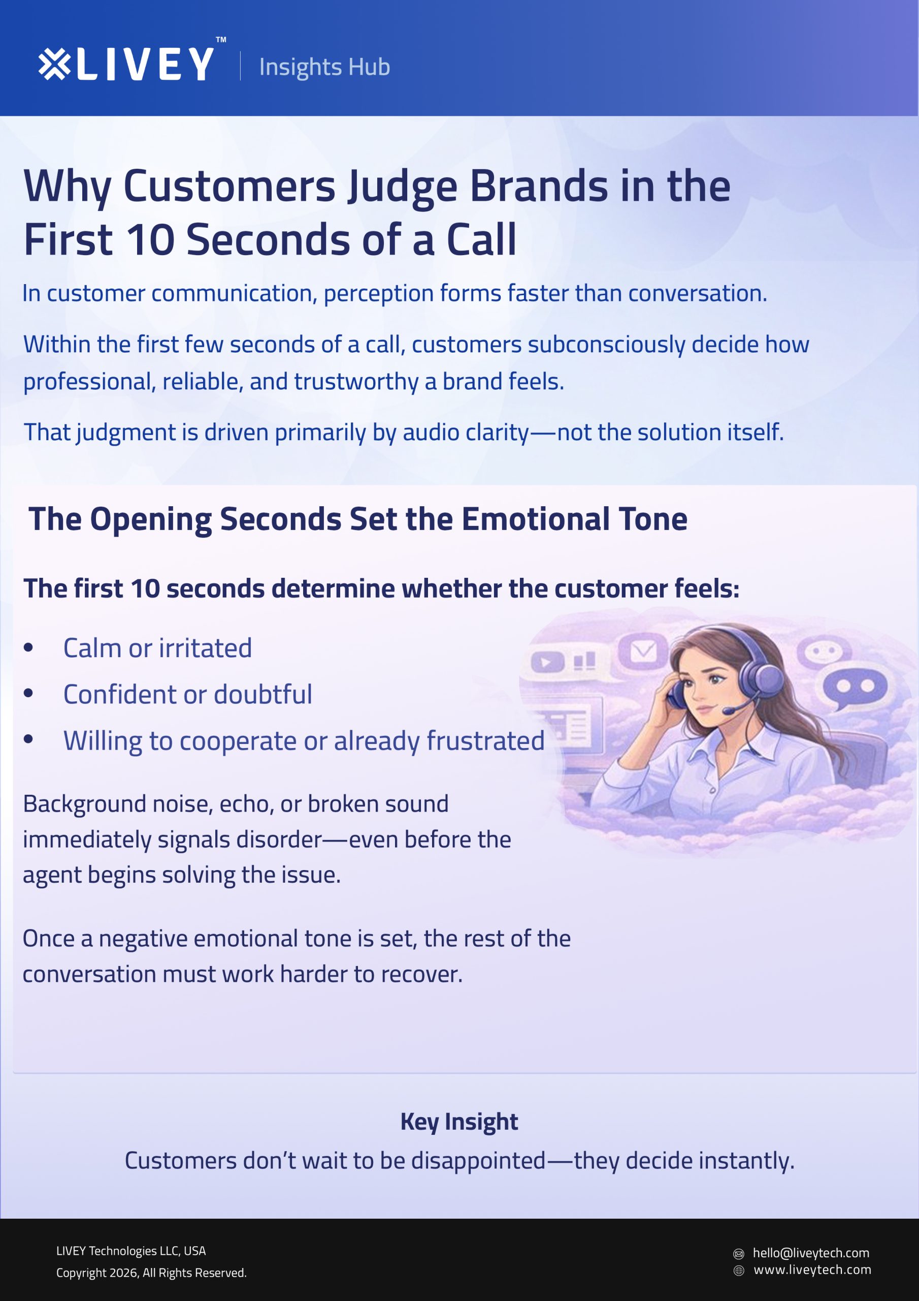 Why Audio Clarity Shapes Customer Experience Before the Conversation Begins